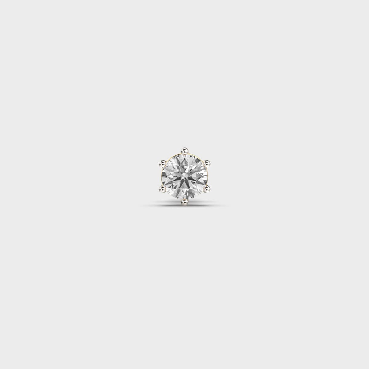 Dominus Round Diamond Ear Stud