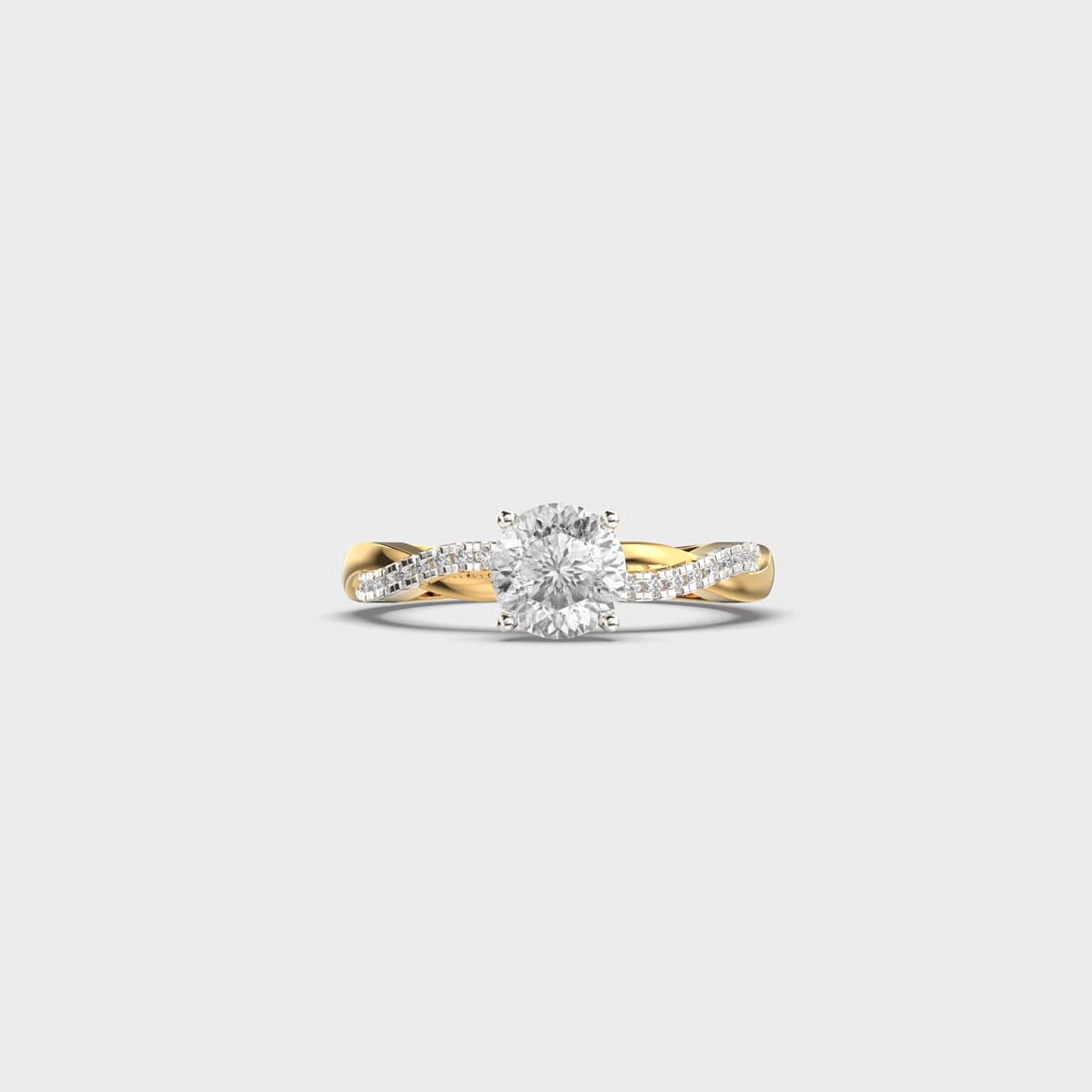 Twisted Curtsy Padma Cut Diamond Ring