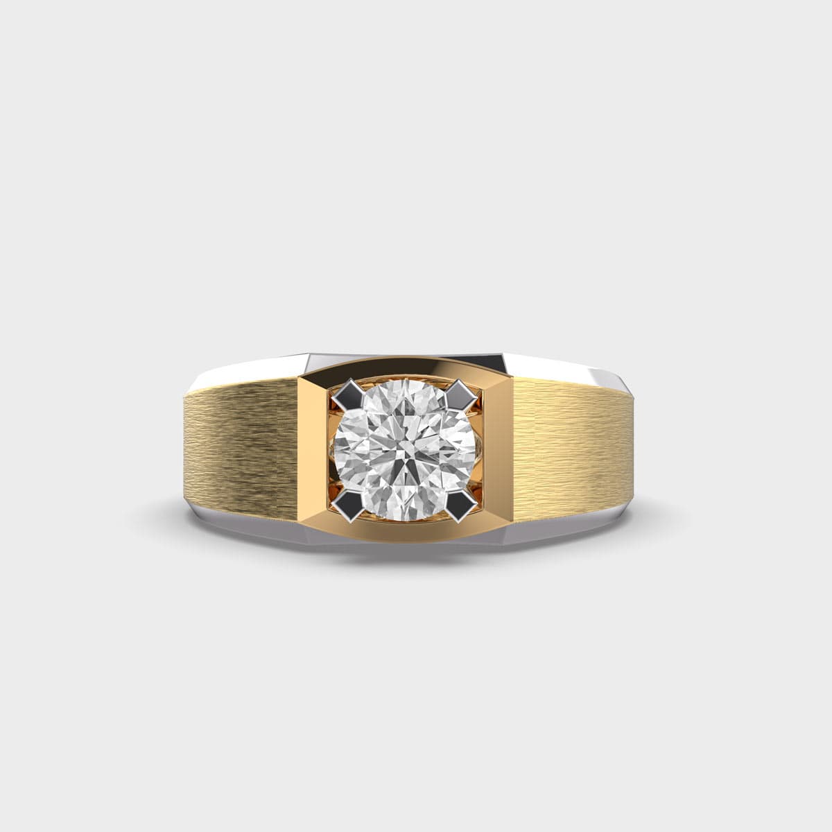 King's Dominion Round Diamond Band For Men