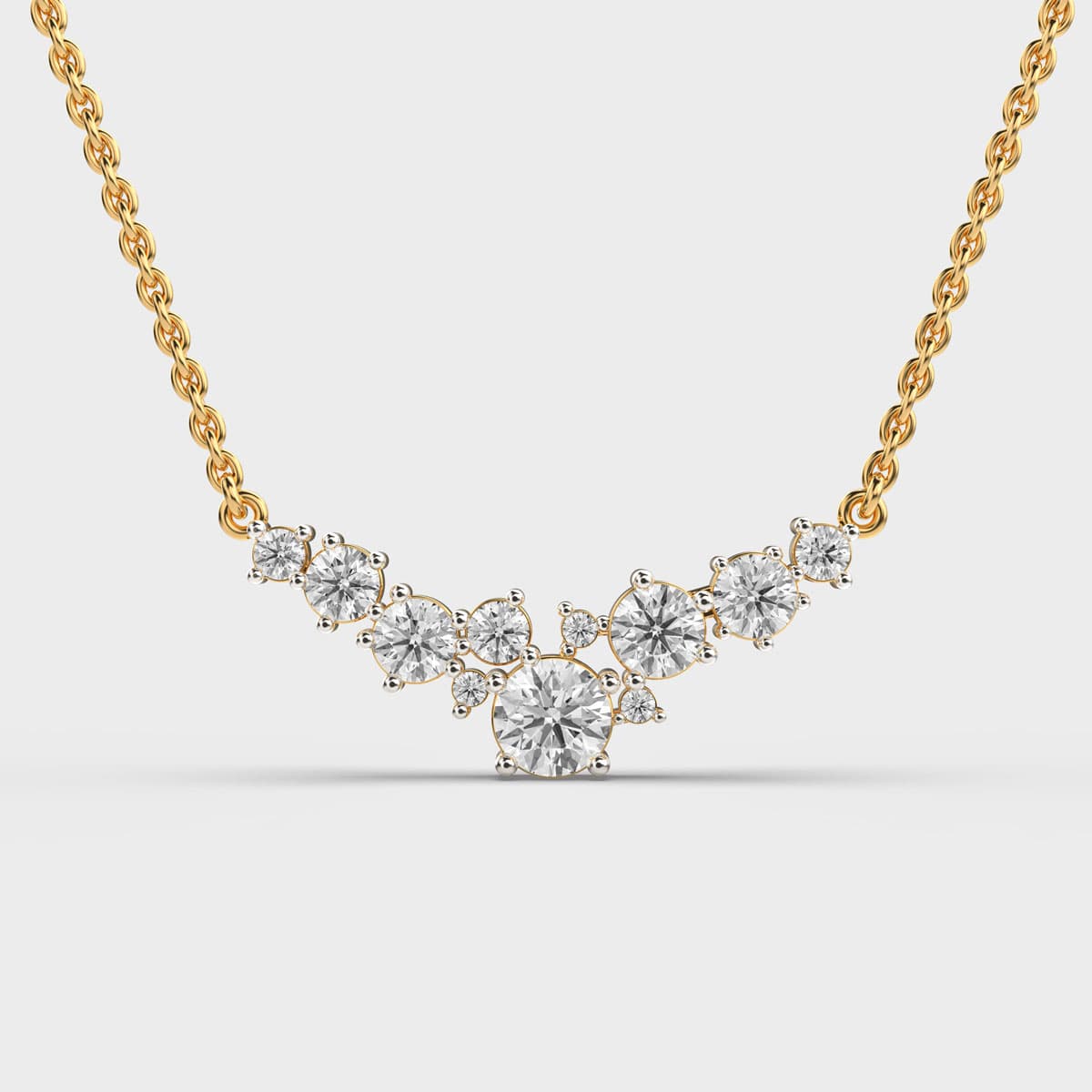 Diamond Cluster Pendant Necklace