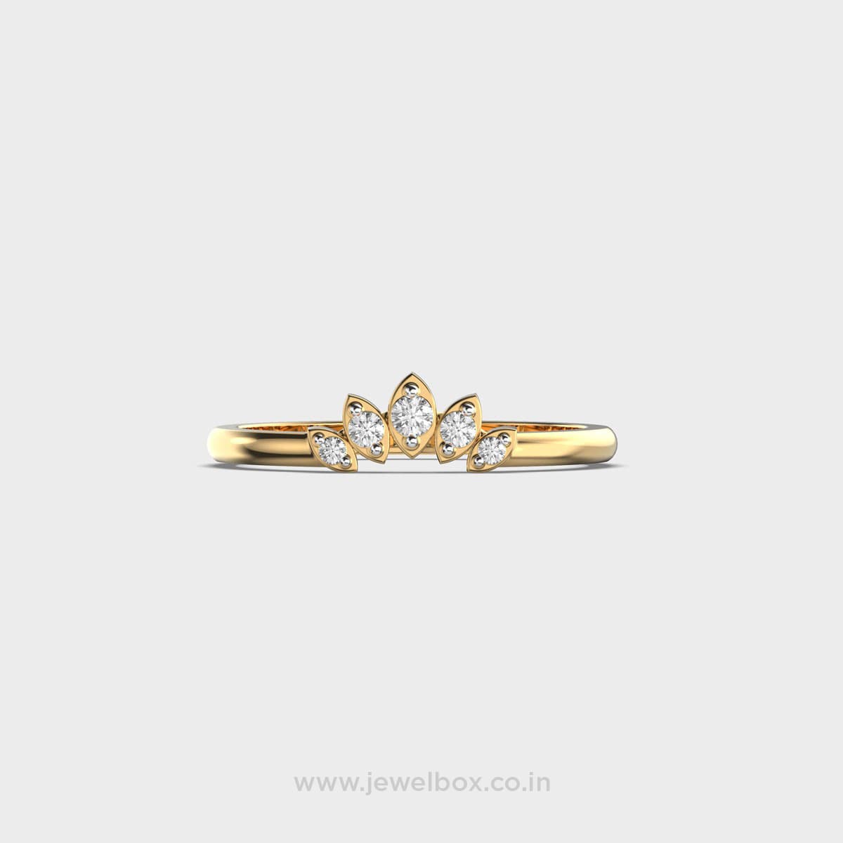Lotus Design Diamond Ring