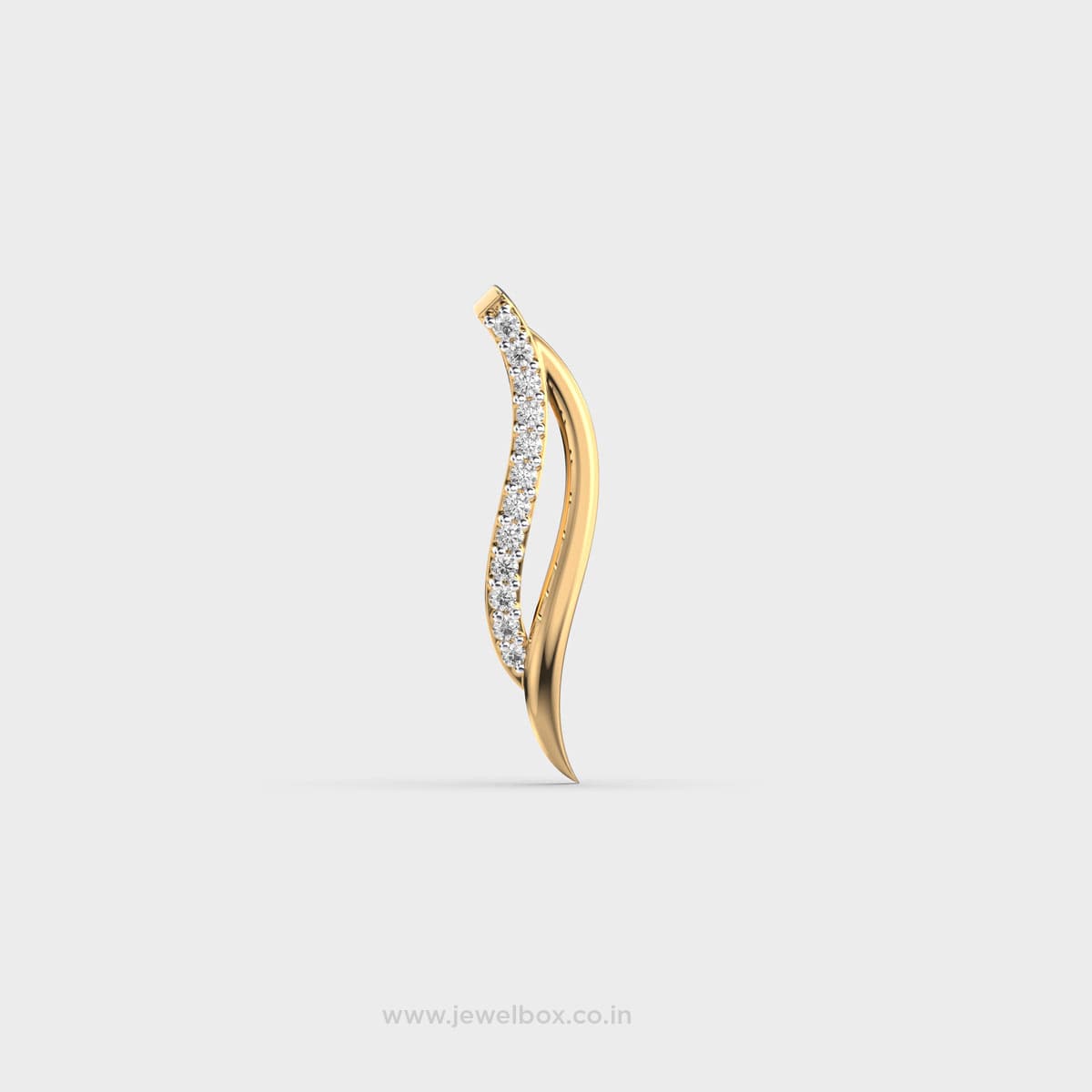 Curved Diamond Pendant
