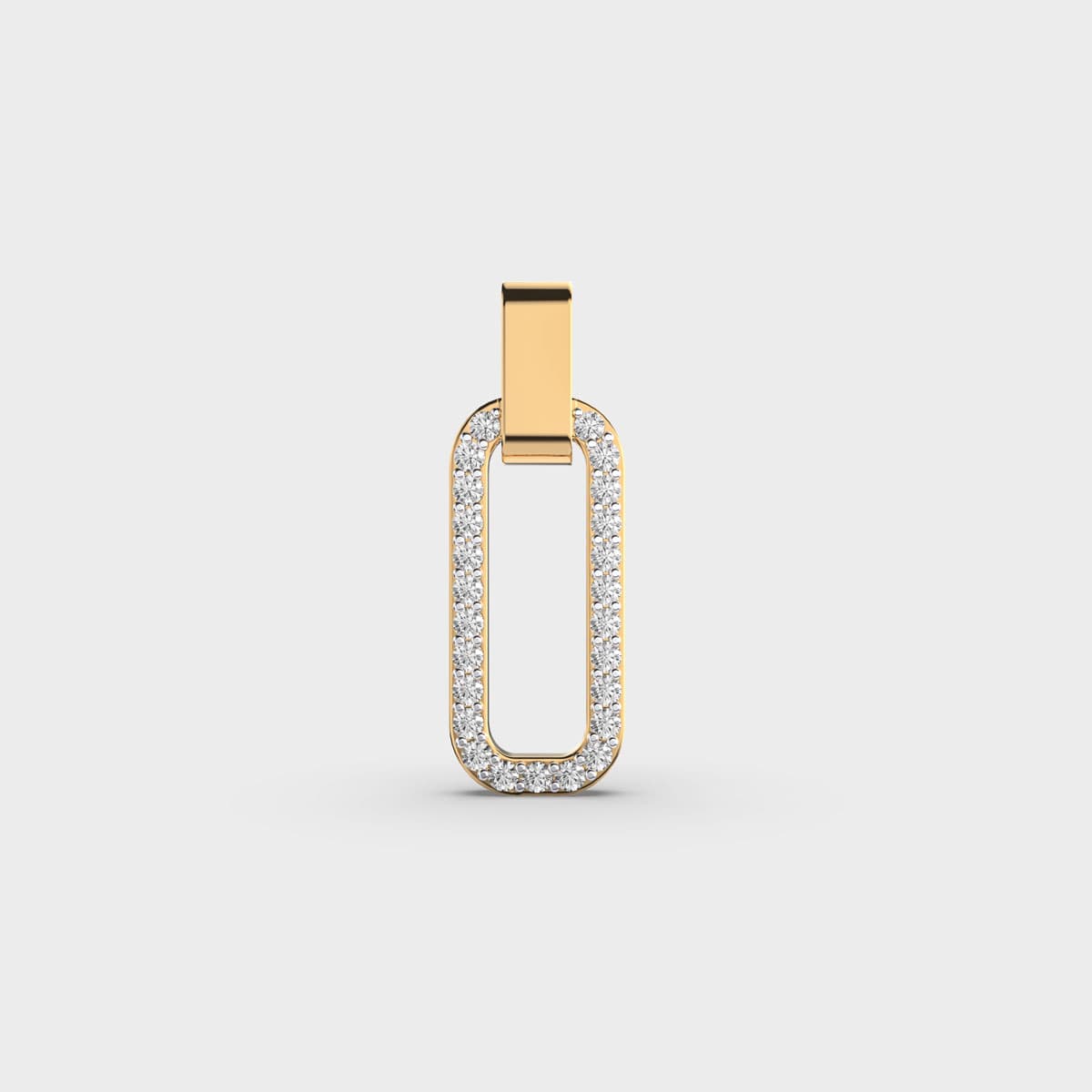 Ovalcrest Diamond-Encrusted Pendant With Chain