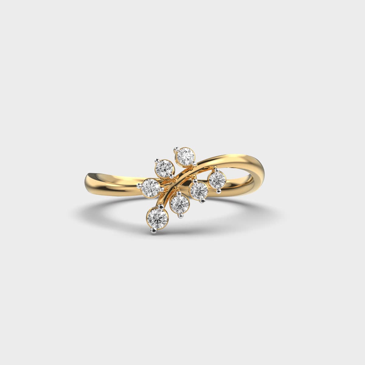 Glimmering Orinico Flow Diamond Ring