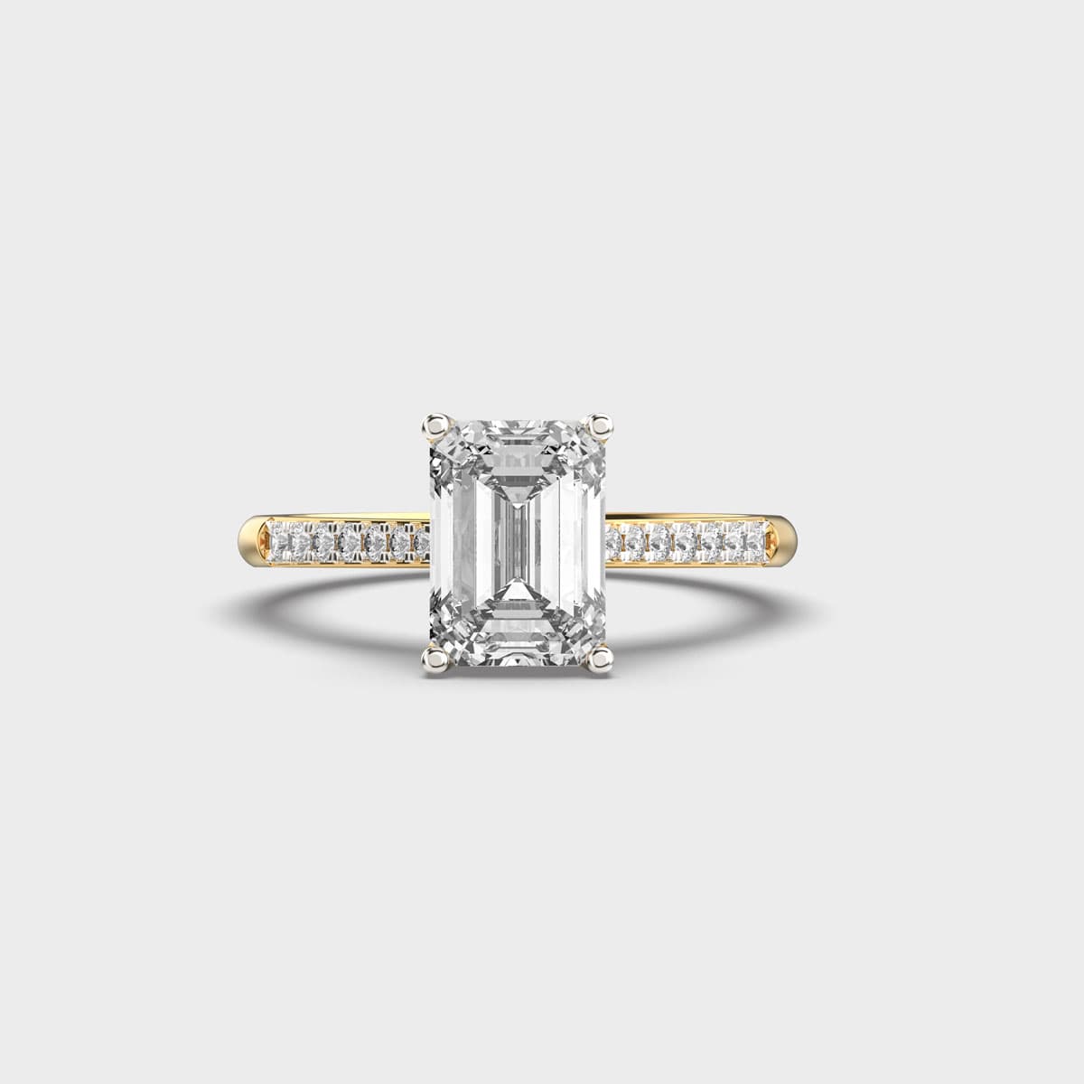 Yours Truly Emerald Cut Diamond Ring