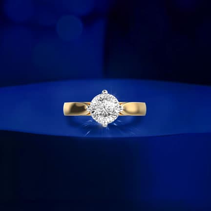 Lotus Light Solitaire Diamond Ring