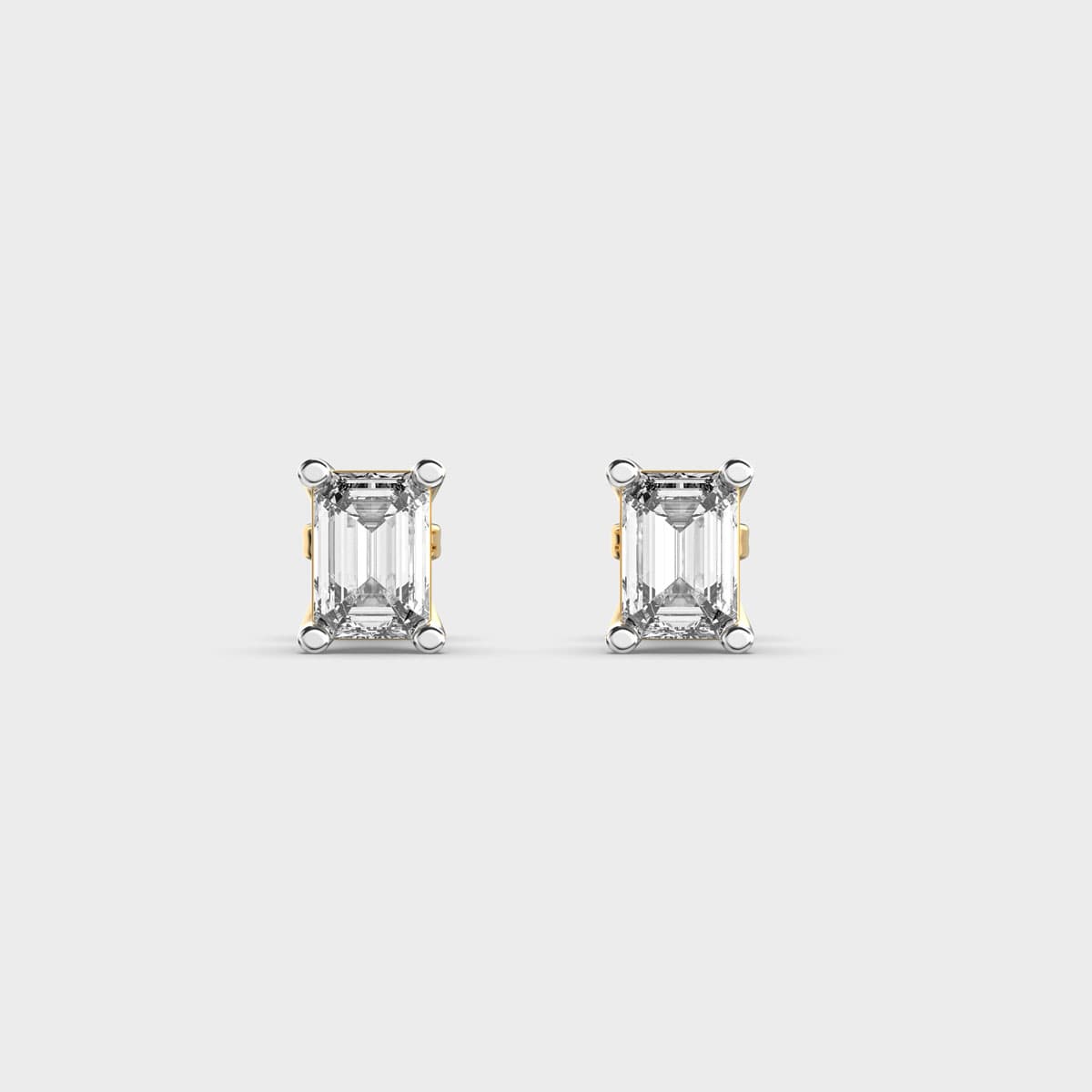 Emerald Elegance Diamond Ear Studs