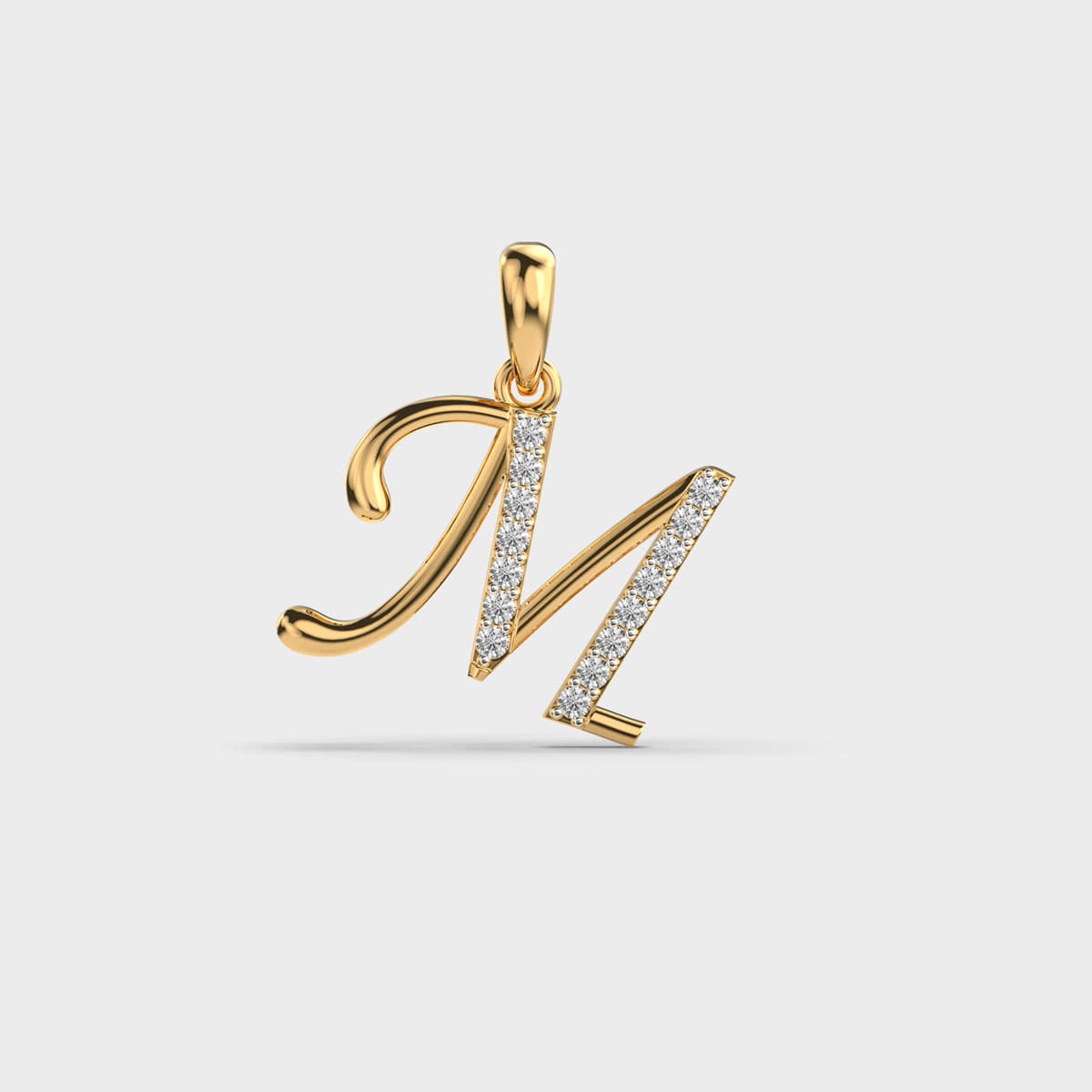 Mesmerising M Diamond Pendant Without Chain
