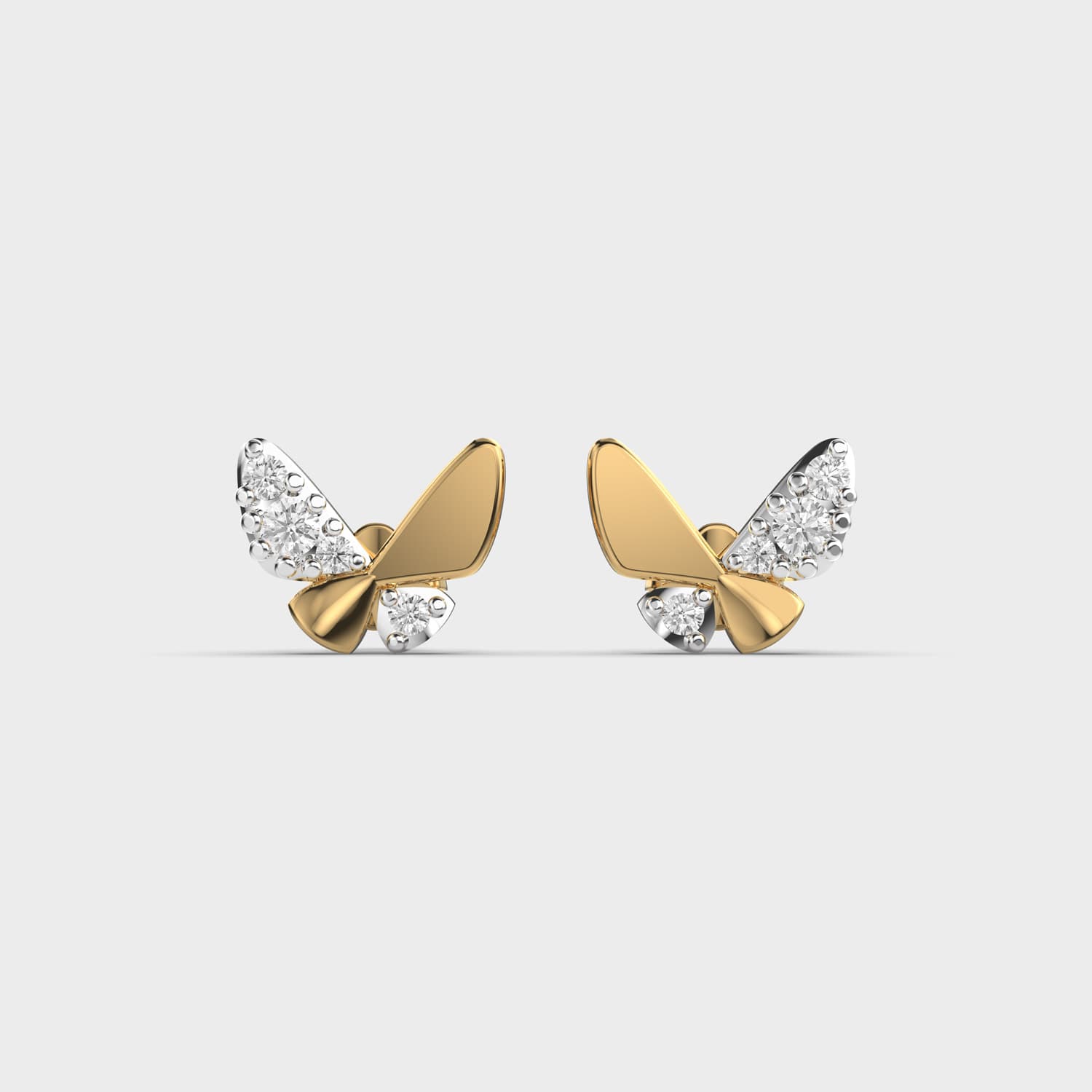 Petite Butterfly Diamond Studs For Kids