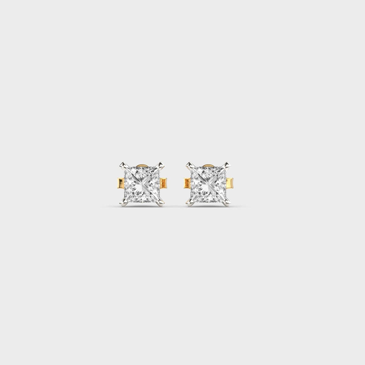 Classic Princess Principessa Diamond Solitaire Studs