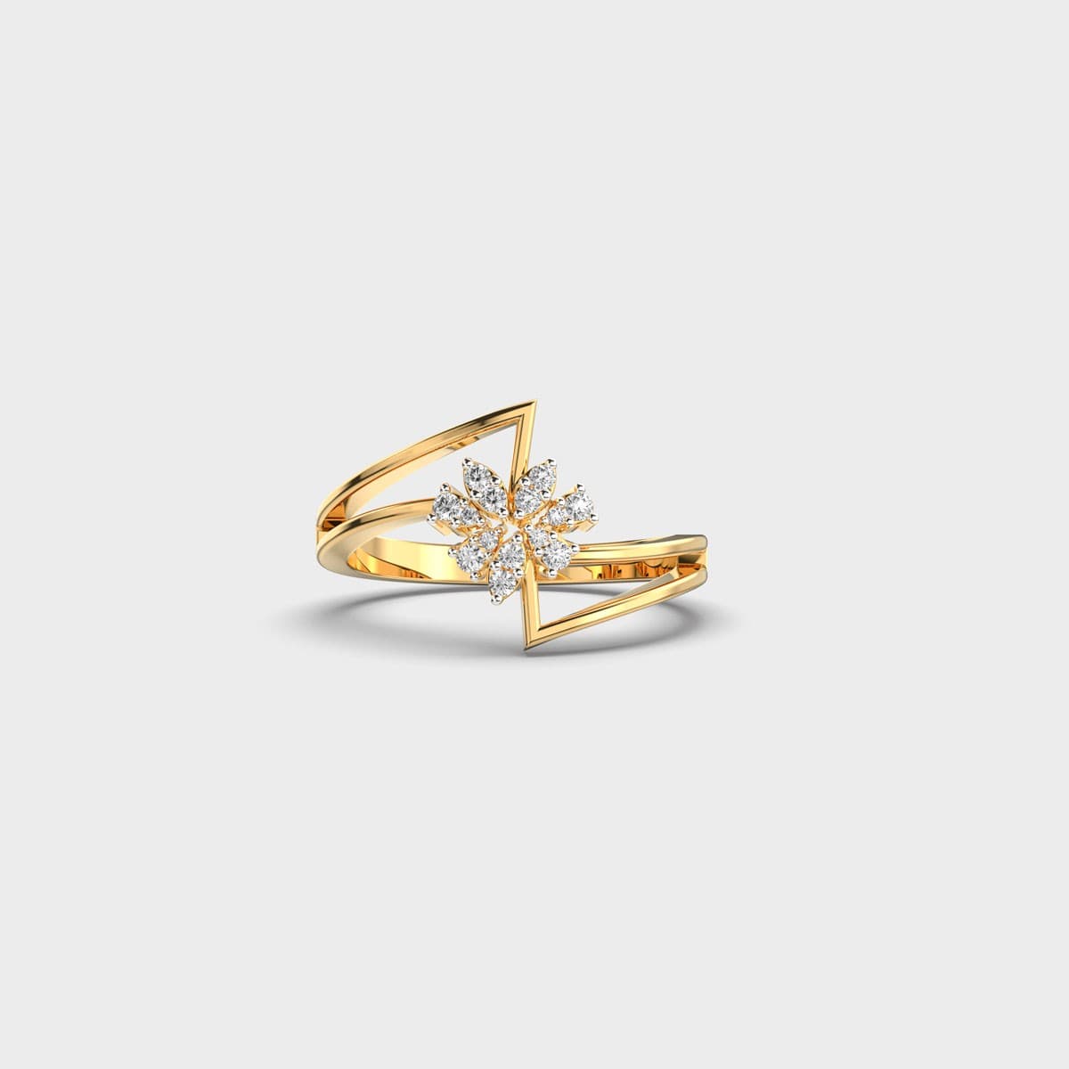 Shooting Star Clustered Diamond Ring