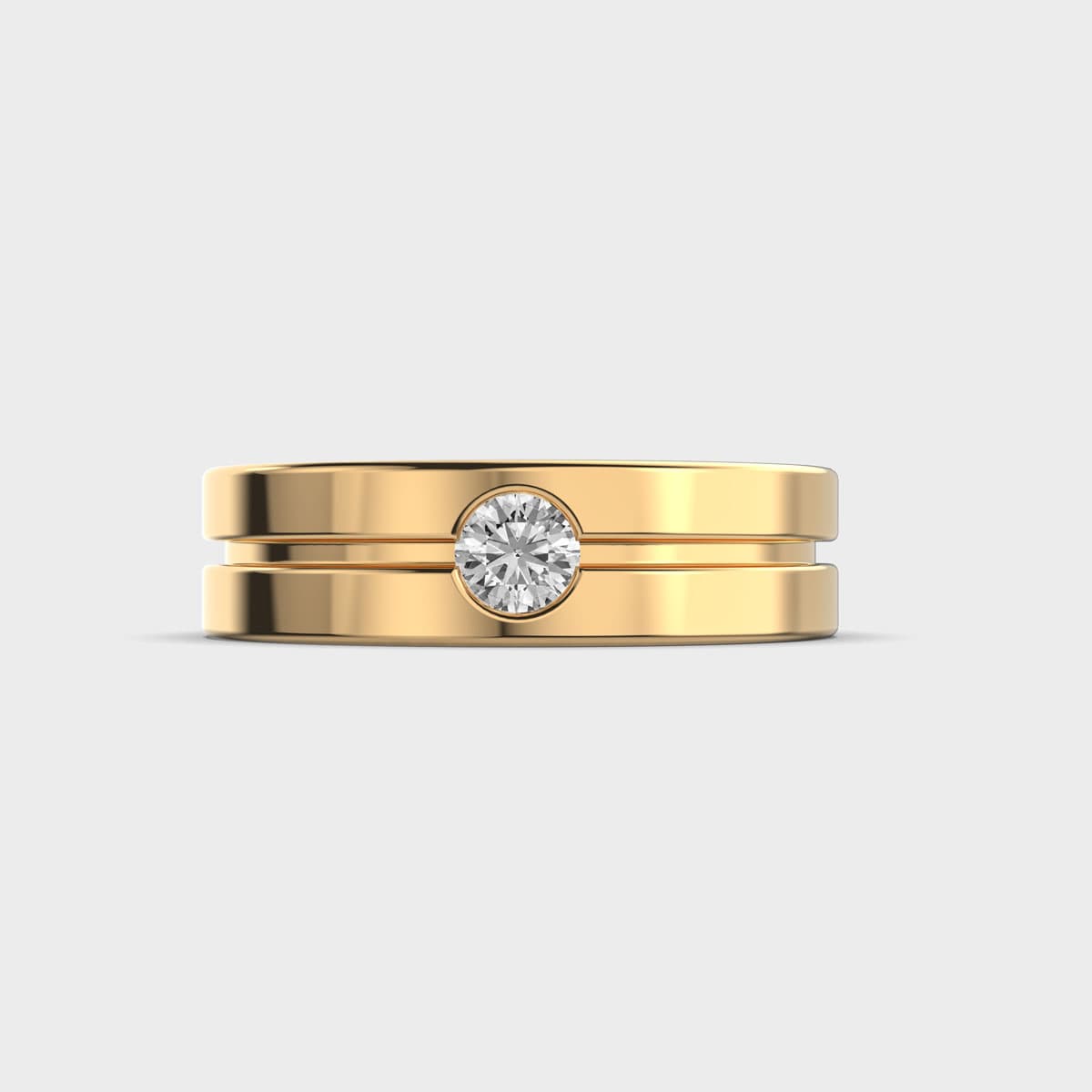 Dual Band Diamond Ring For Men