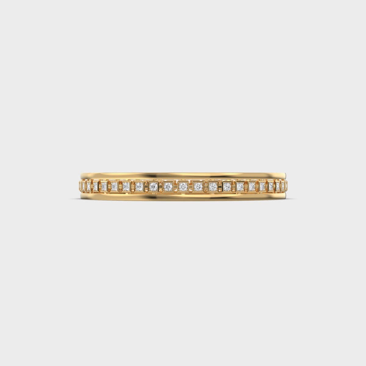 Linked Station Diamond Bangle