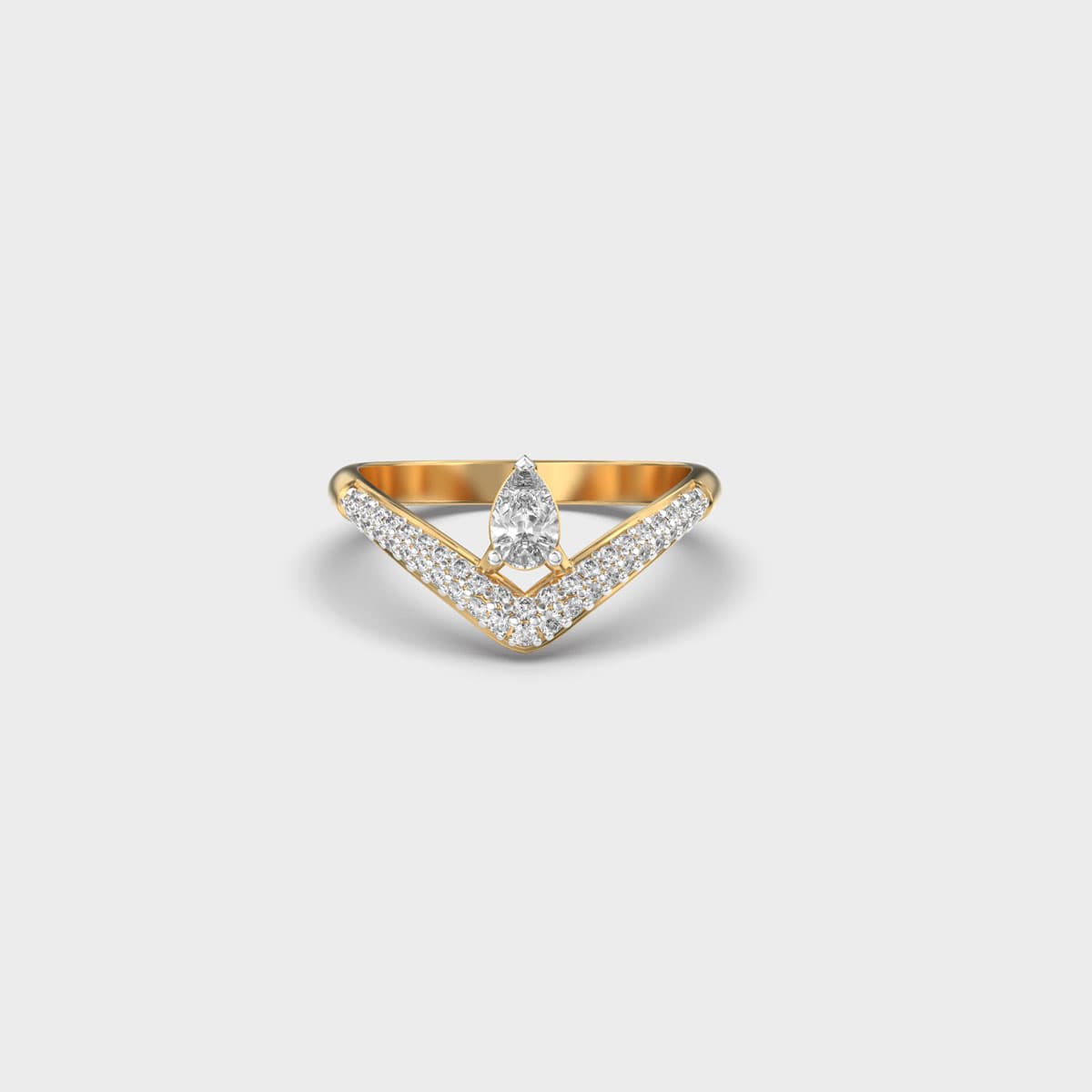 Pear Crown Vanki Diamond Ring