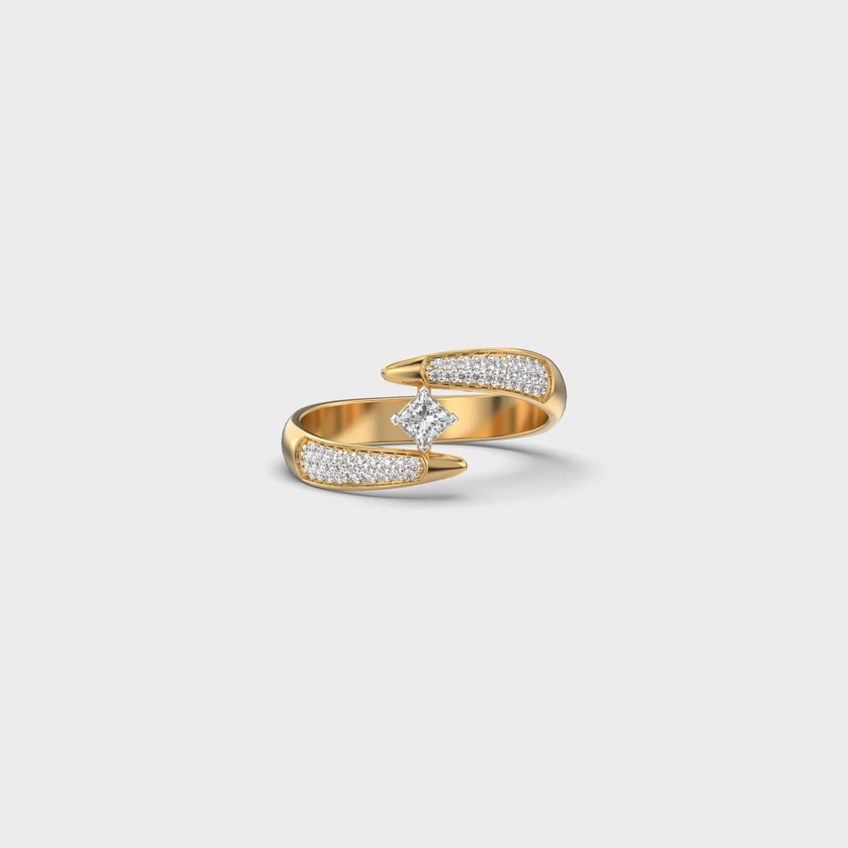 Open Wrap Princess Diamond Ring