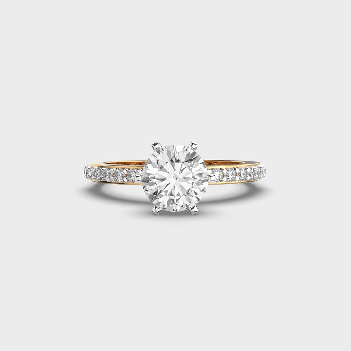Anillo Solitaire In Diamond Band