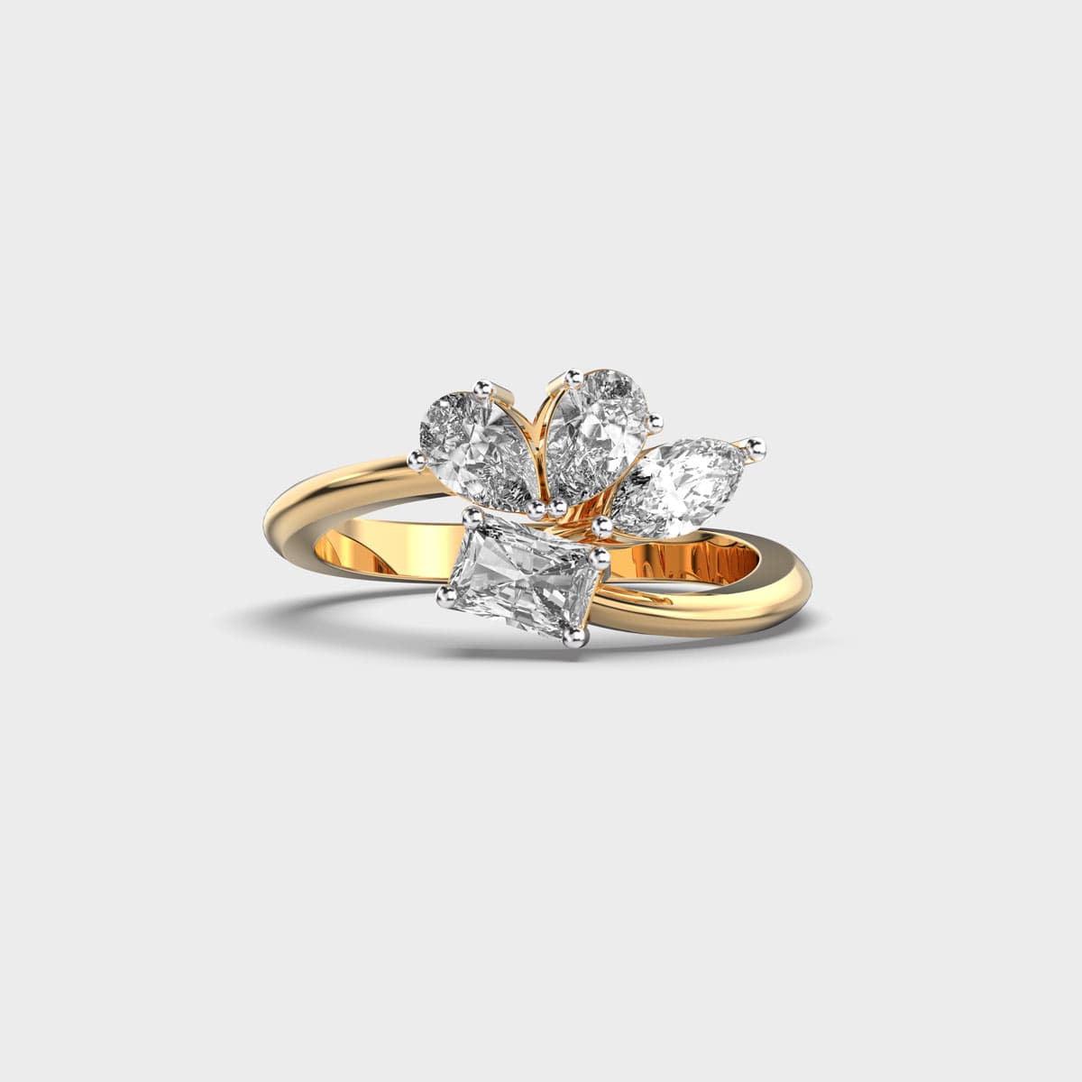 Shining Bloom Diamond Ring