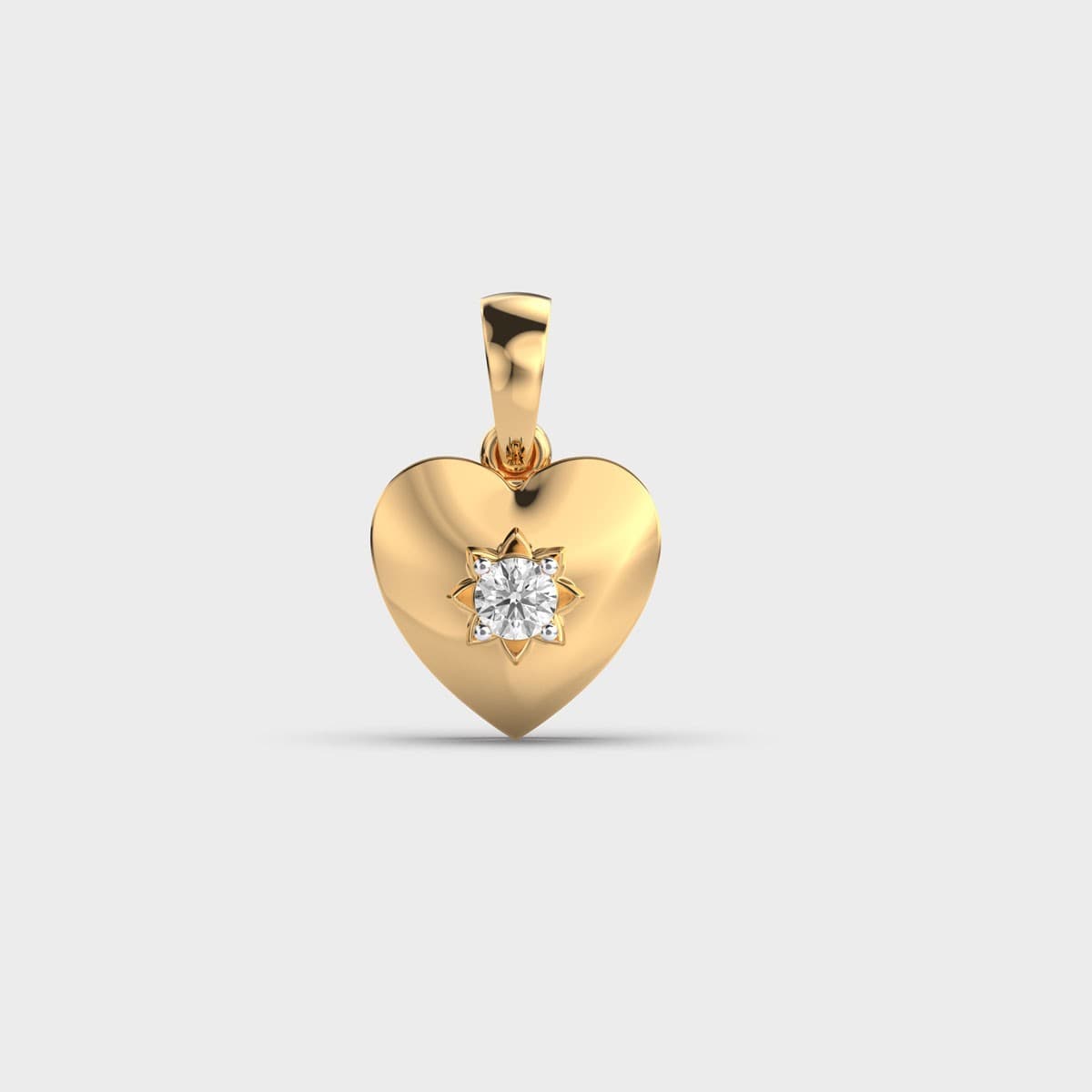 Little Happy Hearts Diamond Pendant For Kids (Without Chain)
