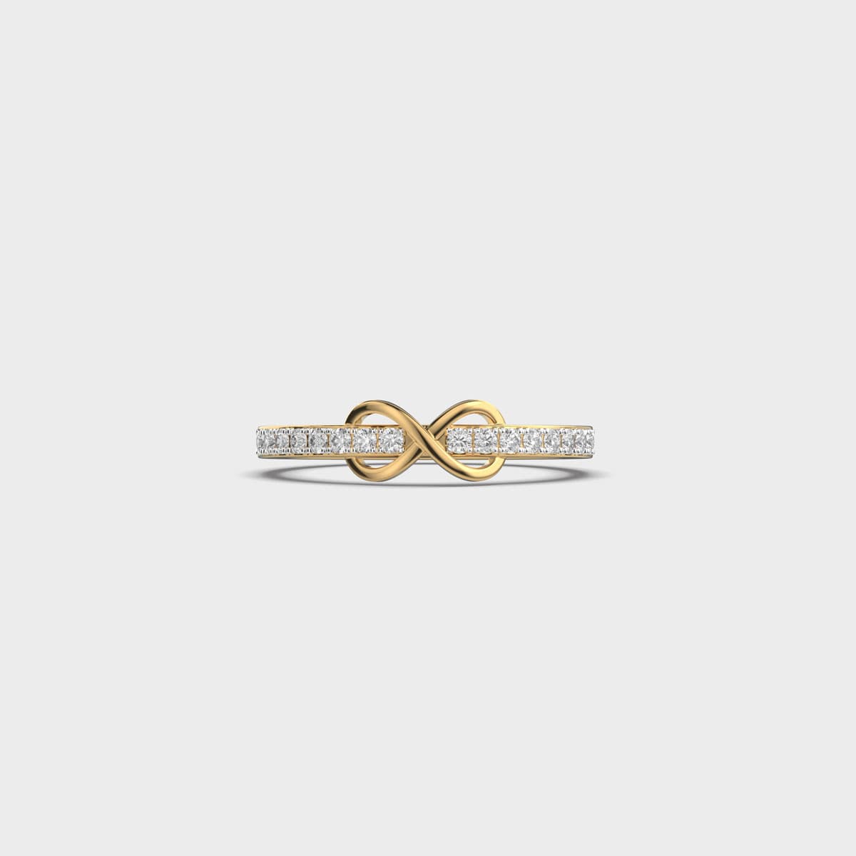 Infinity Knot Pave Band Diamond Ring