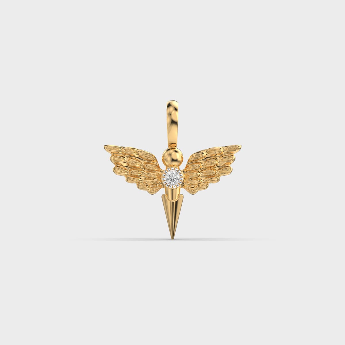 Angels Wing Diamond Pendant (Without Chain)