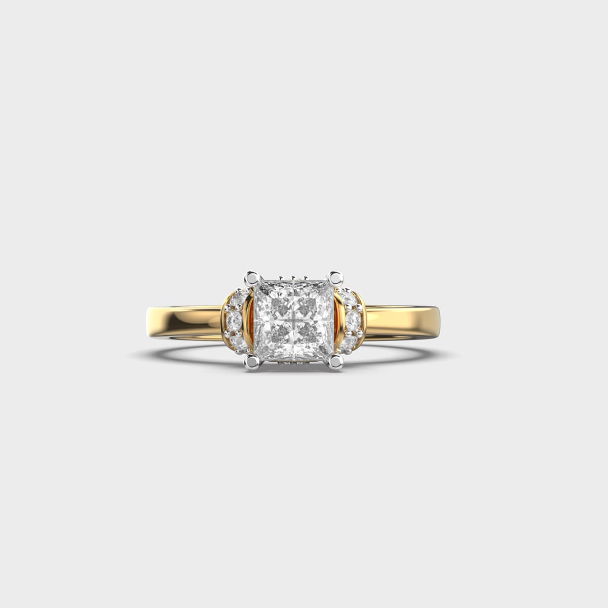Royal Throne In Pave Diamond Ring
