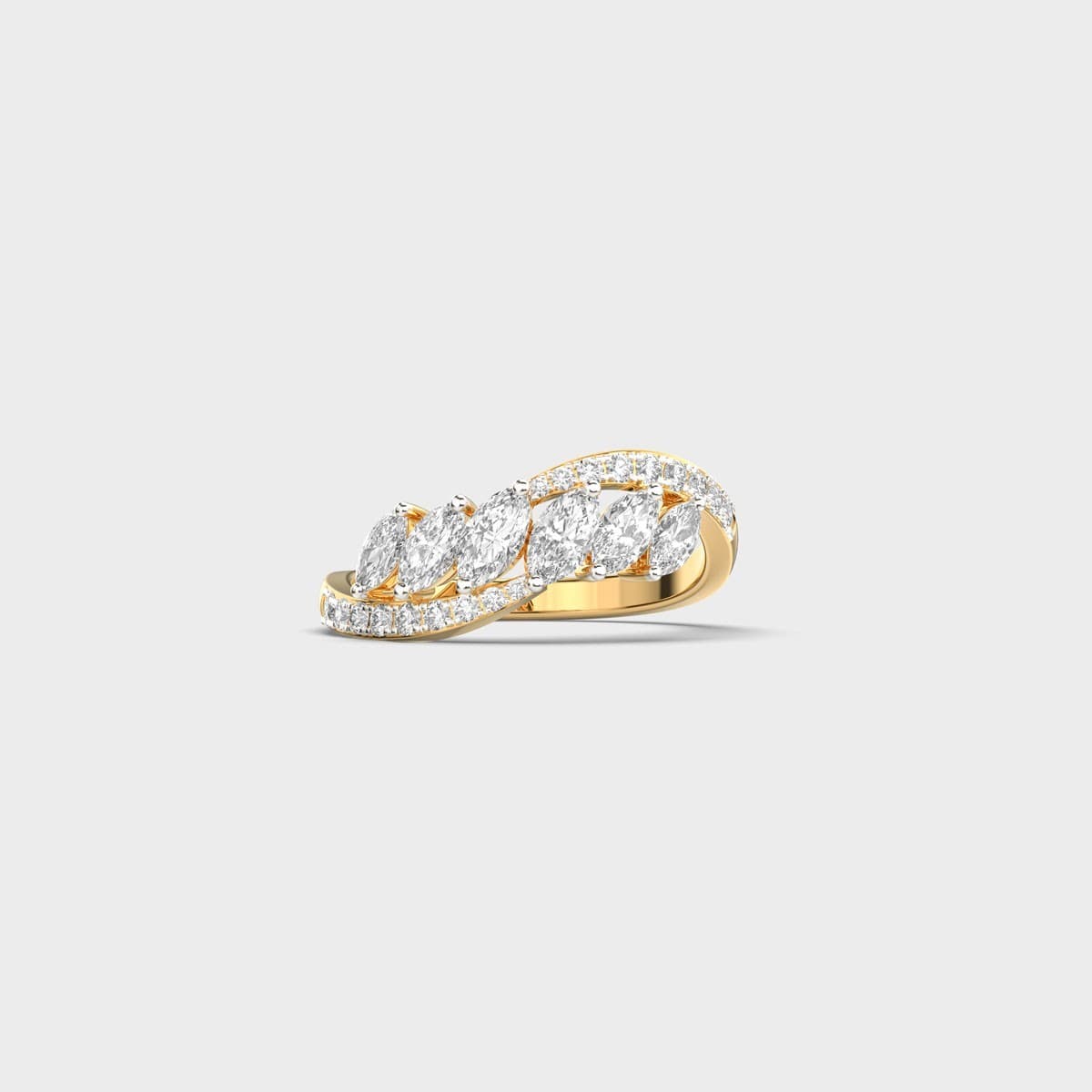 Marquise Wave Diamond Ring