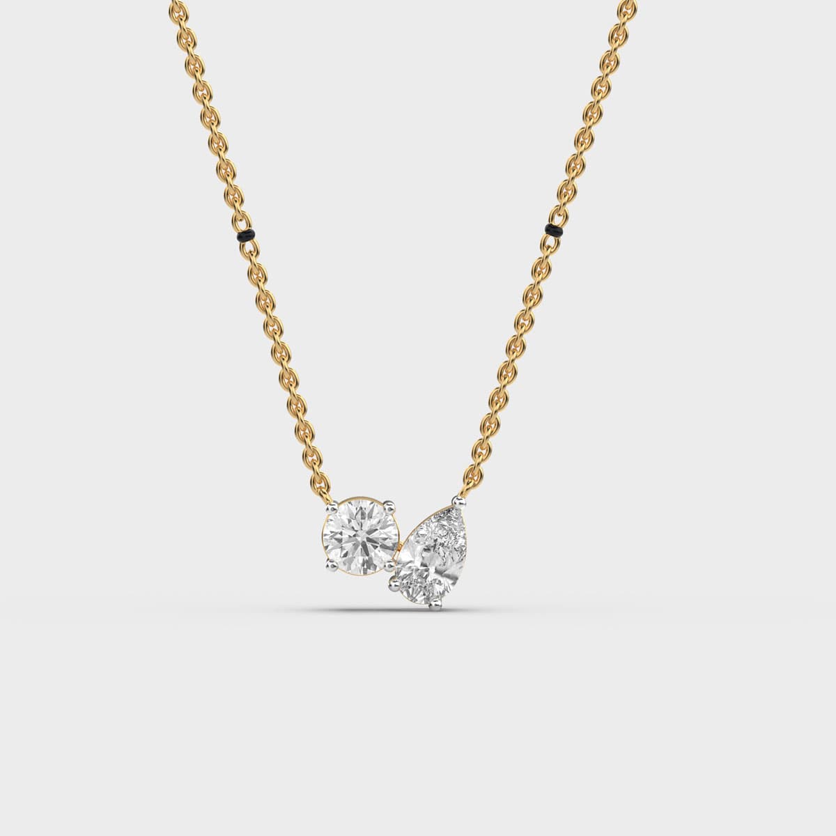 Toi Et Moi Minimal Diamond Mangalsutra