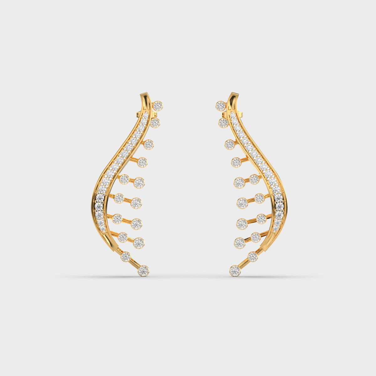 Willow Wing Diamond Earrings