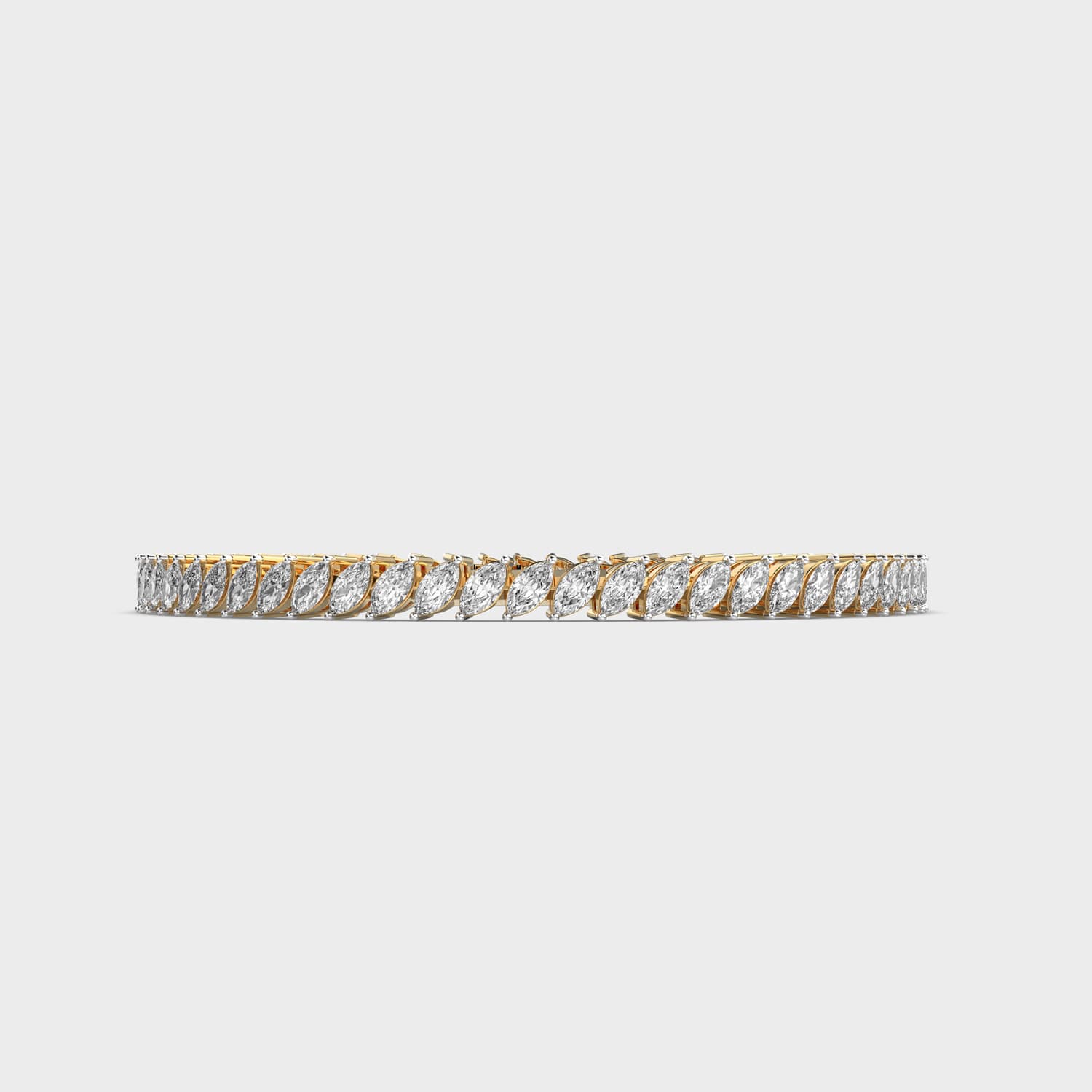Slanted Marquise Leaf Diamond Bracelet