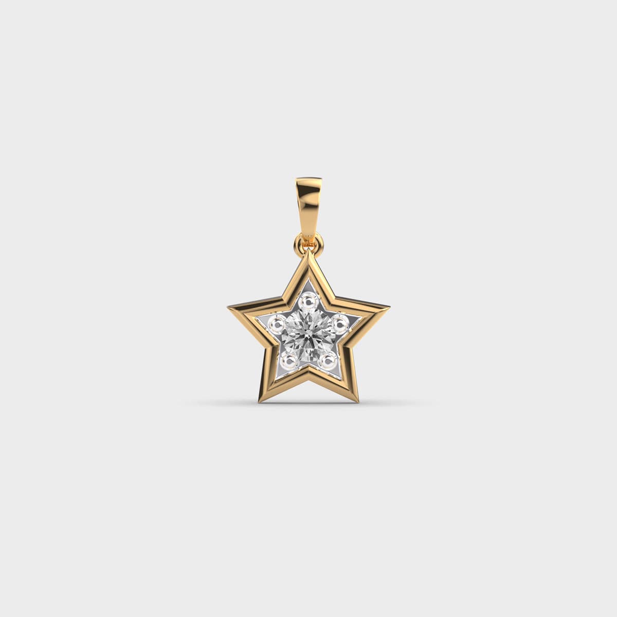 Twinkle Star Diamond Pendant For Kids (Without Chain)