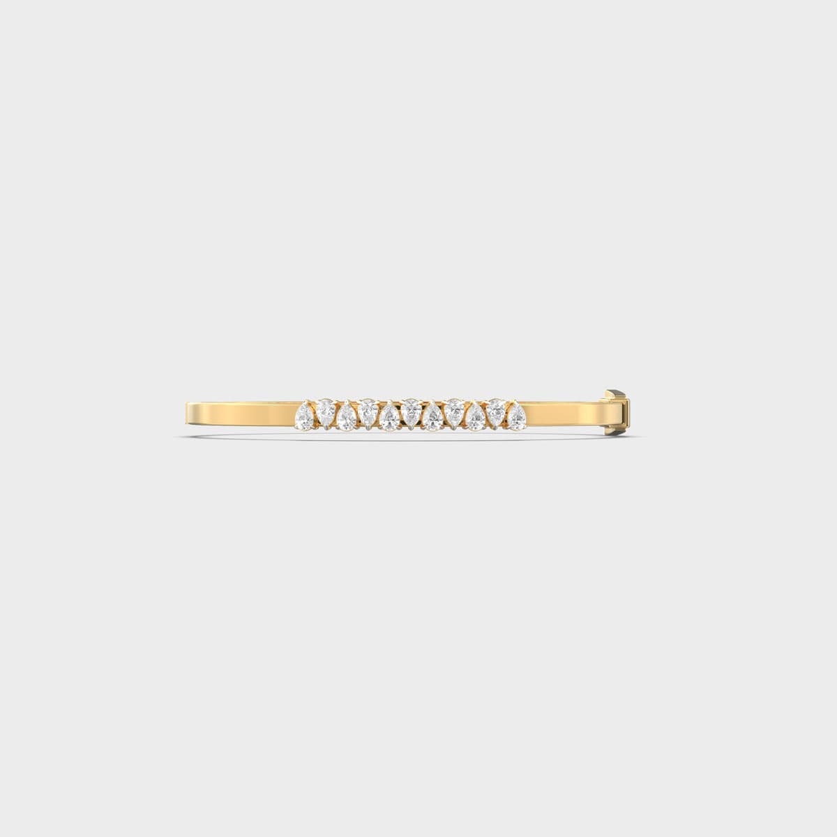 Pear Zigzag Row Diamond Bracelet