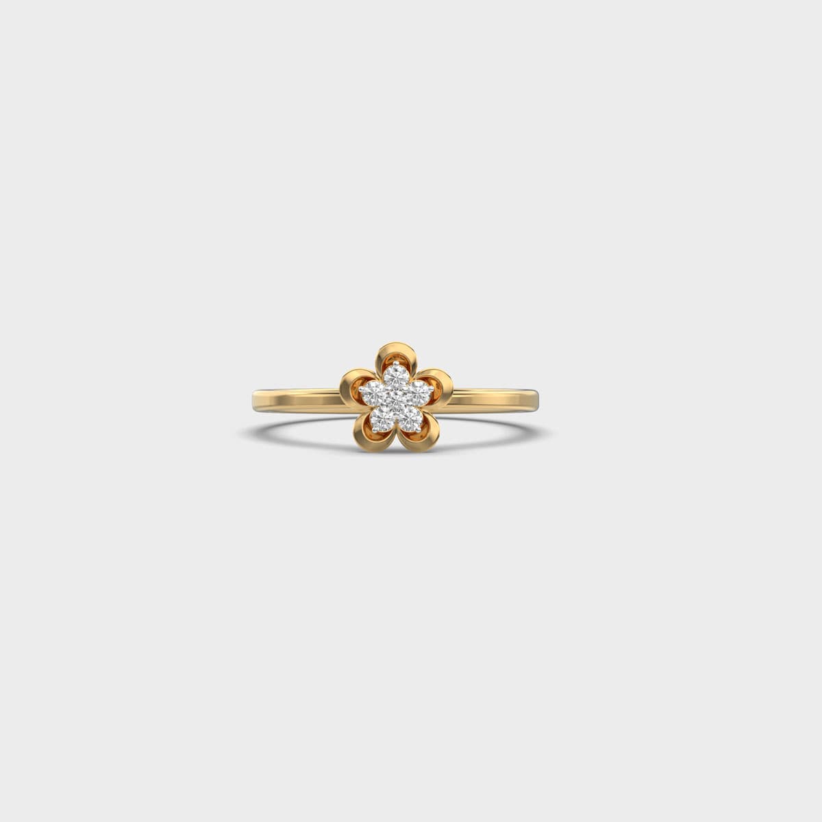 Five Petal Bloom Diamond Ring