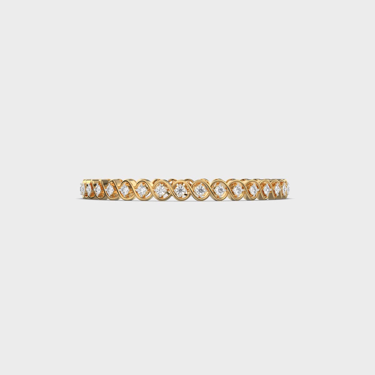 Infinity Twist Diamond Bangle