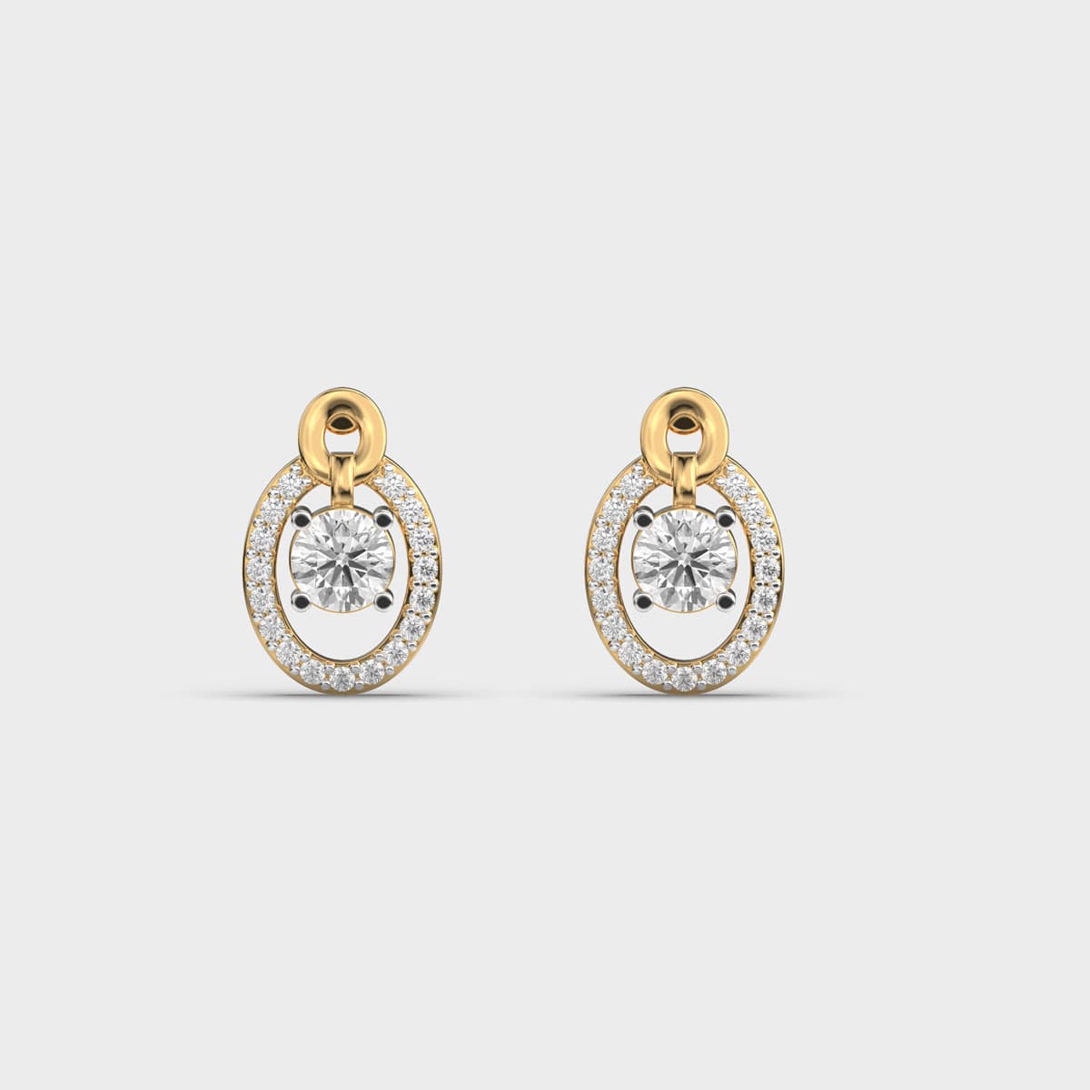 Suspended Solitaire Loop Diamond Studs