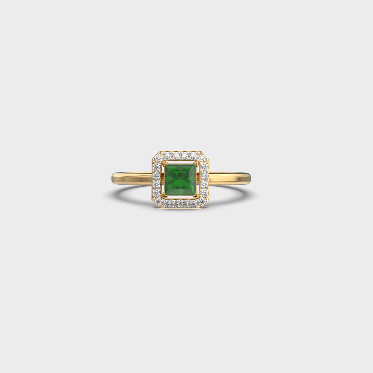 Princess Frame Verdant Diamond Ring