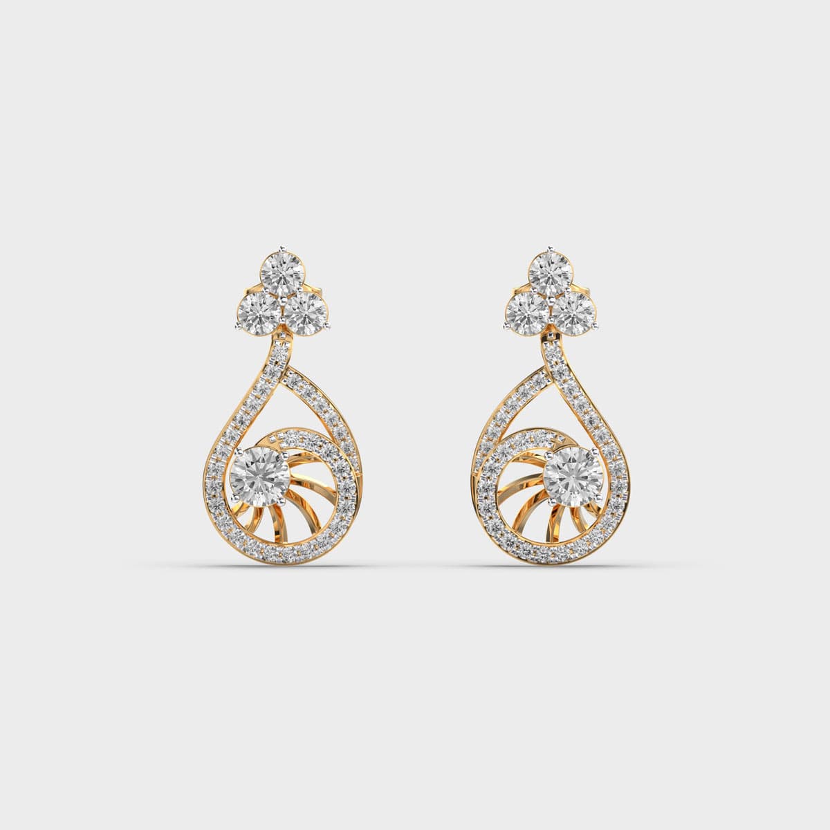 Paisley Spiral Diamond Drops