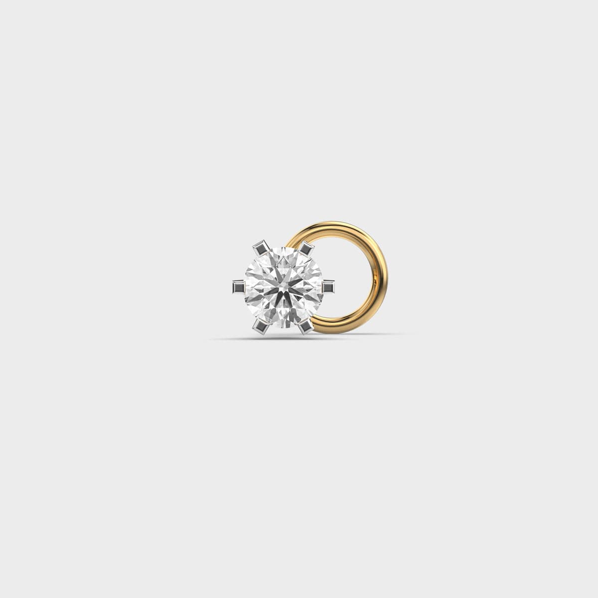 Brilliant Crown Solitaire Diamond Nosepin