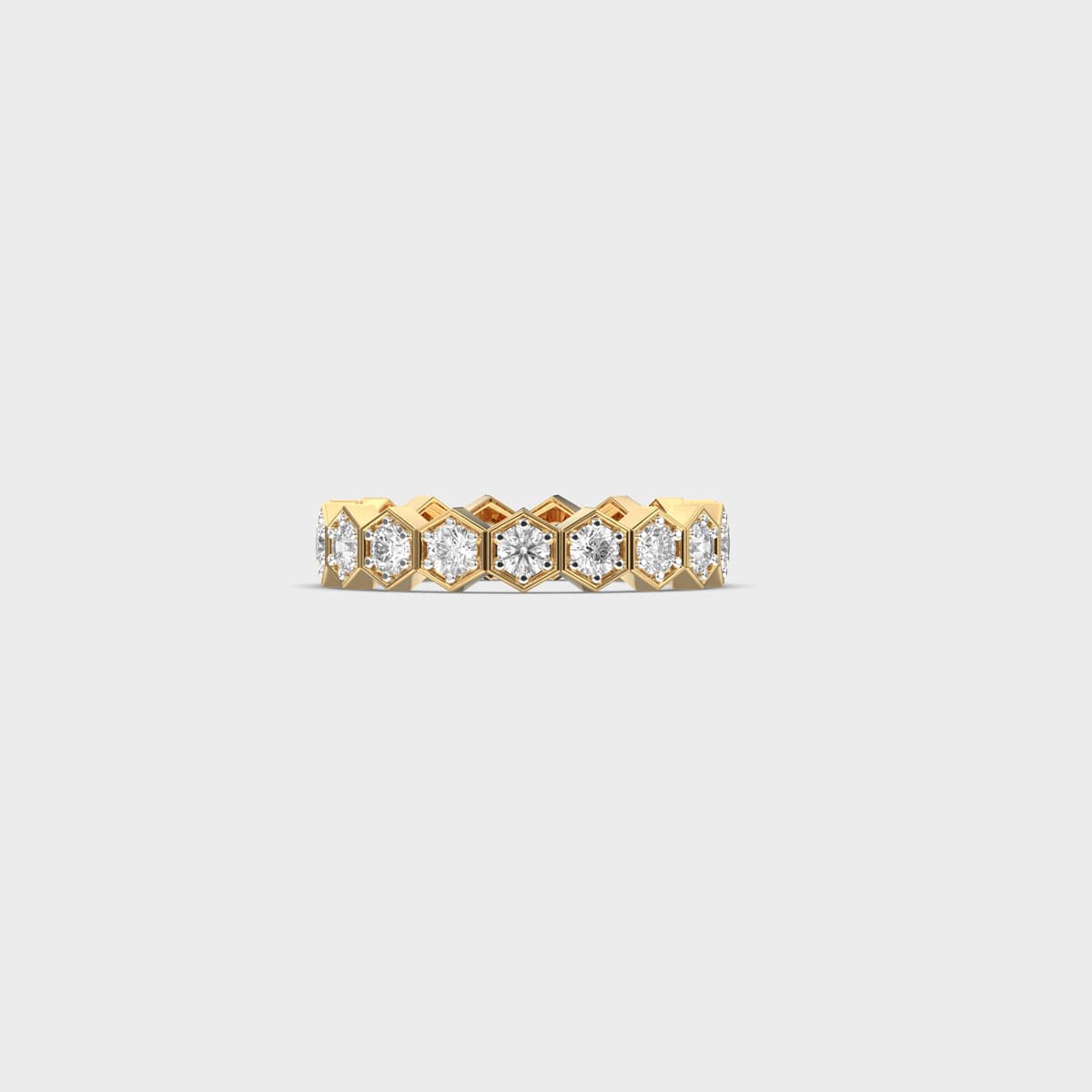 Honeycomb Eternity Round Diamond Ring