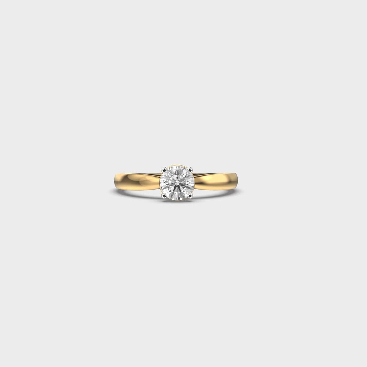 Quiet Grace Round Solitaire Diamond Ring