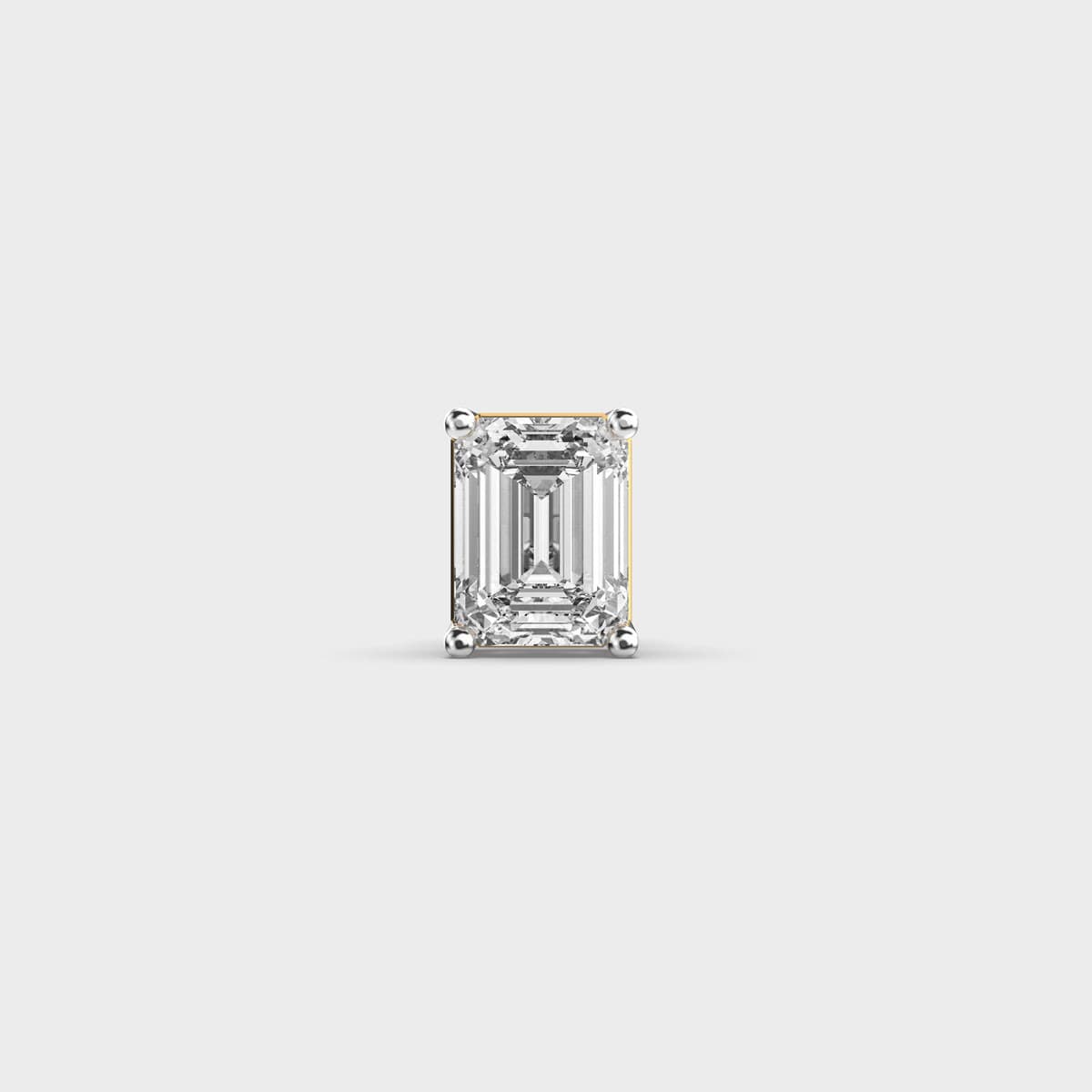 Regal Stud for Men in Emerald Cut