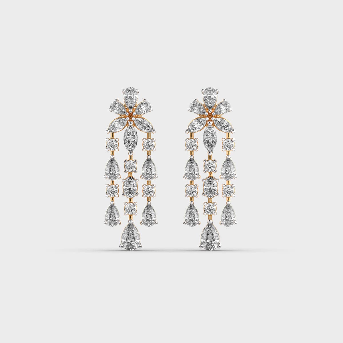 Aurora Borealis Diamond Dangler Earrings
