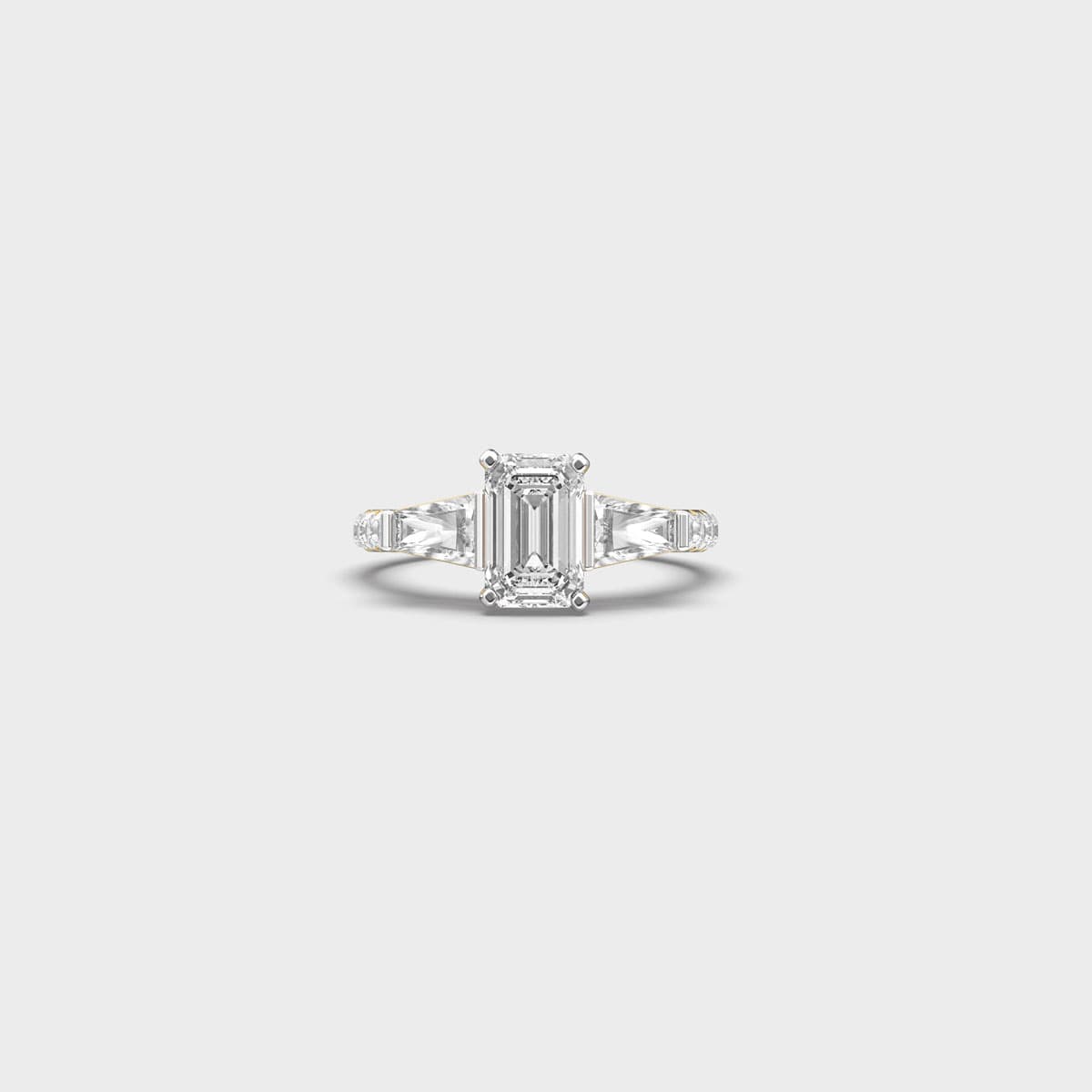 Emerald Cut Tapered Baguette Diamond Ring