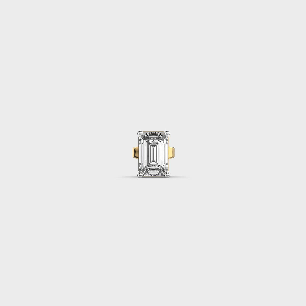 Emerald Cut Diamond Stud for Men