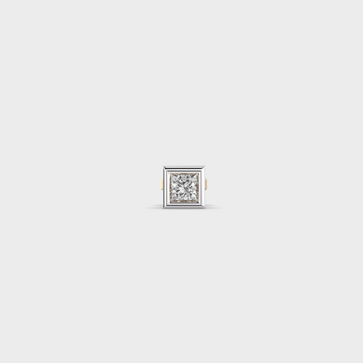 Shimmering Squared Princess Cut Diamond Stud For Men
