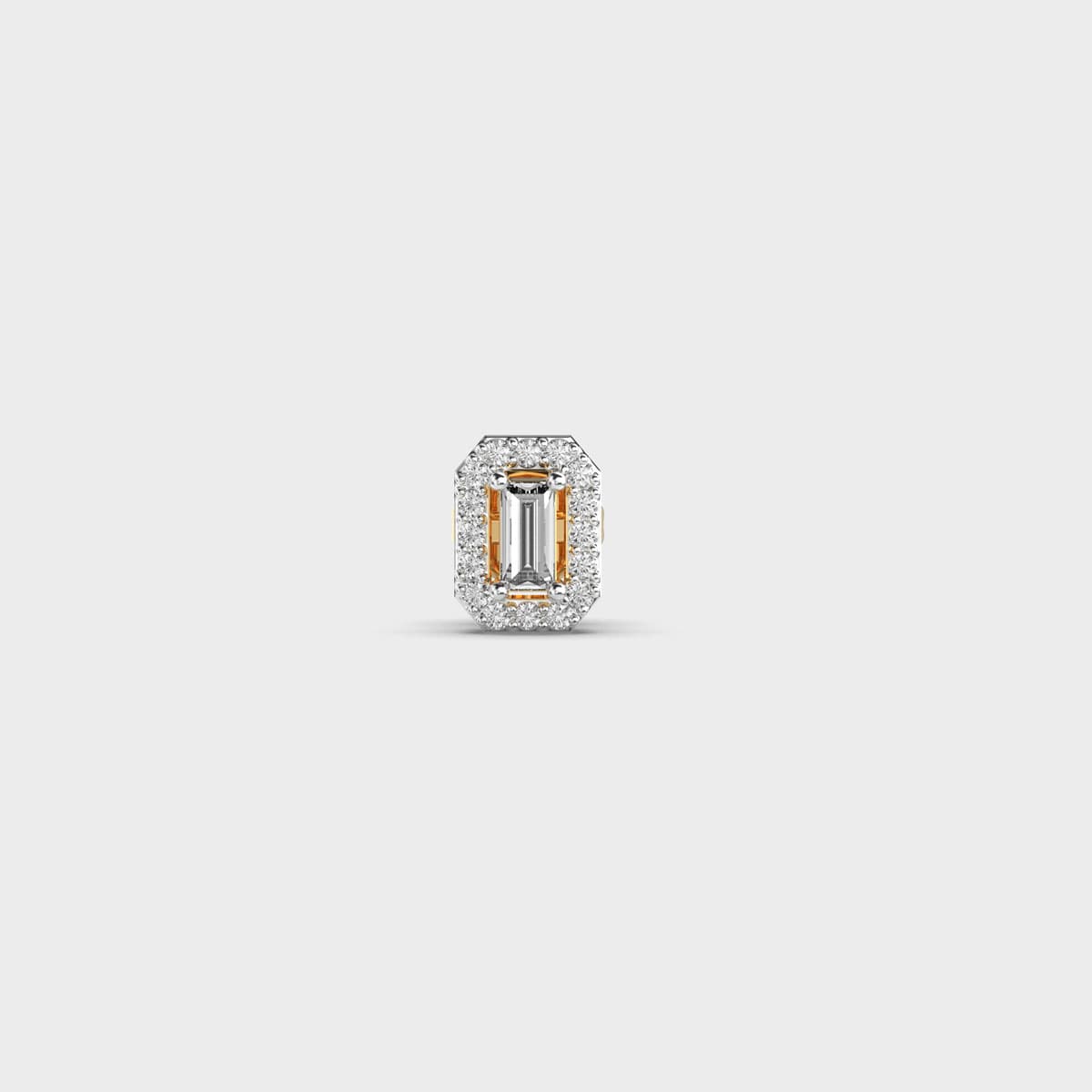 Shimmering Octagonal Dual Diamond Stud For Men