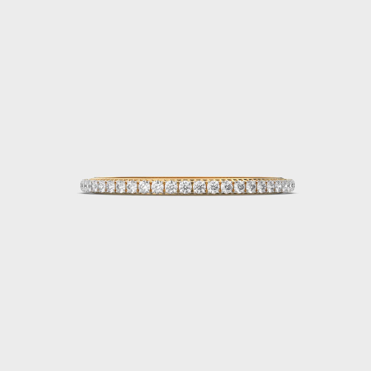 Gallery Set Round Eternity Diamond Bangle