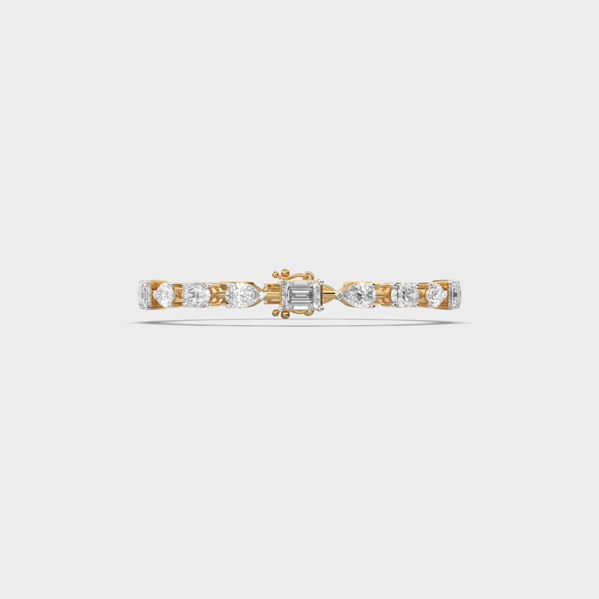 Three Cut Medley Tennis Diamond Bracelet
