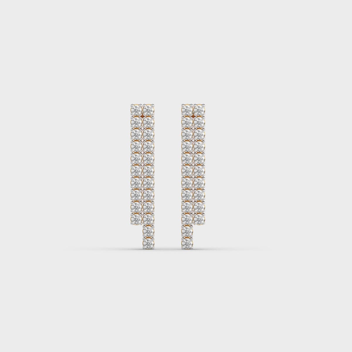 Twin Strand Round Line Diamond Drops