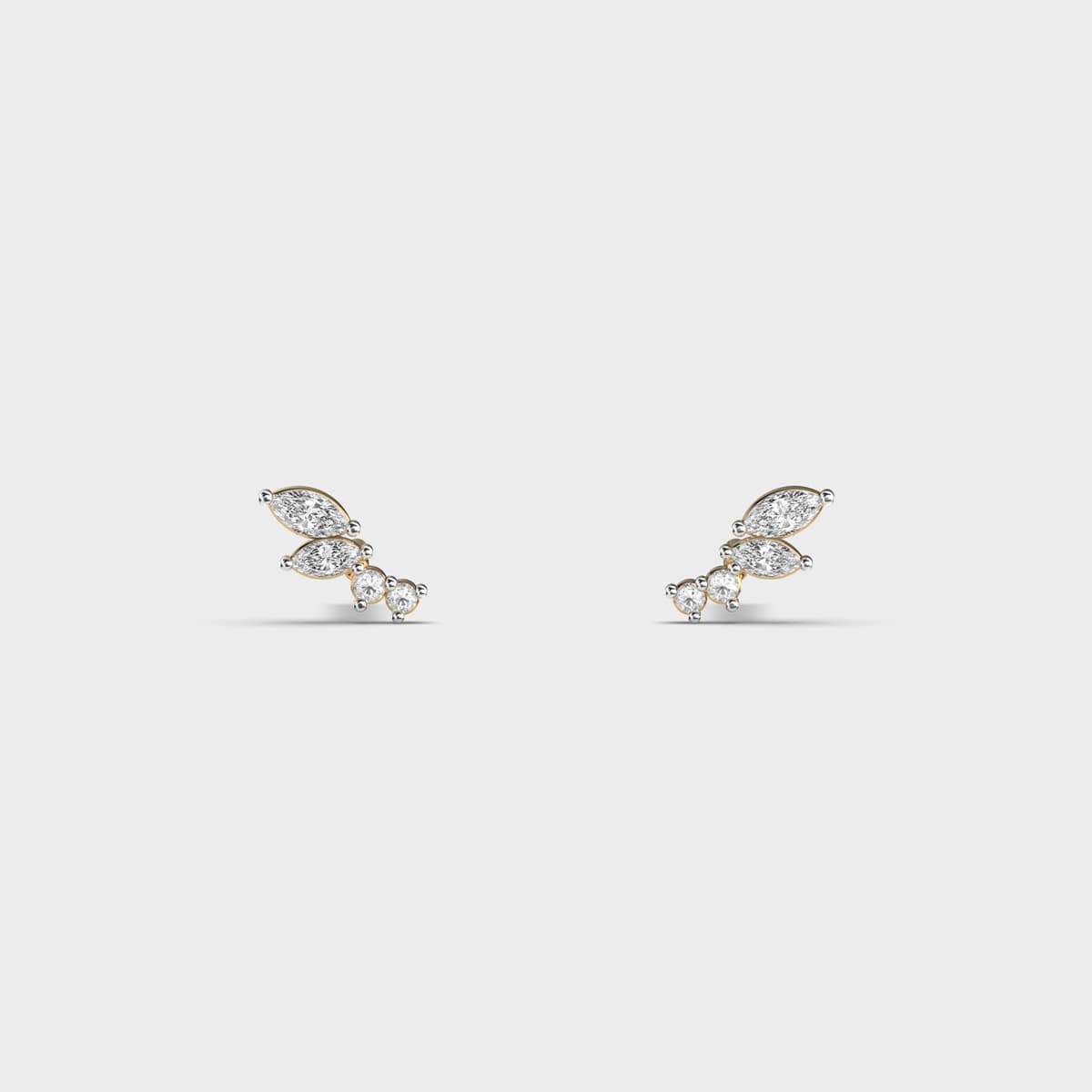 Goddess Diana Minimal Diamond Ear Studs