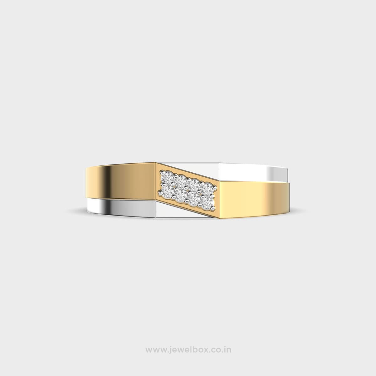 Side Drift Diamond Encrusted Band Ring